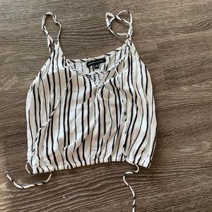 Kendall and Kylie Stripped cropped tank